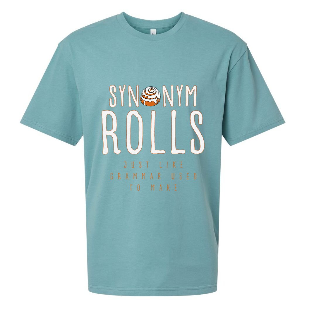 Funny Baking Synonym Rolls English Grammar Pun For Teacher Sueded Cloud Jersey T-Shirt