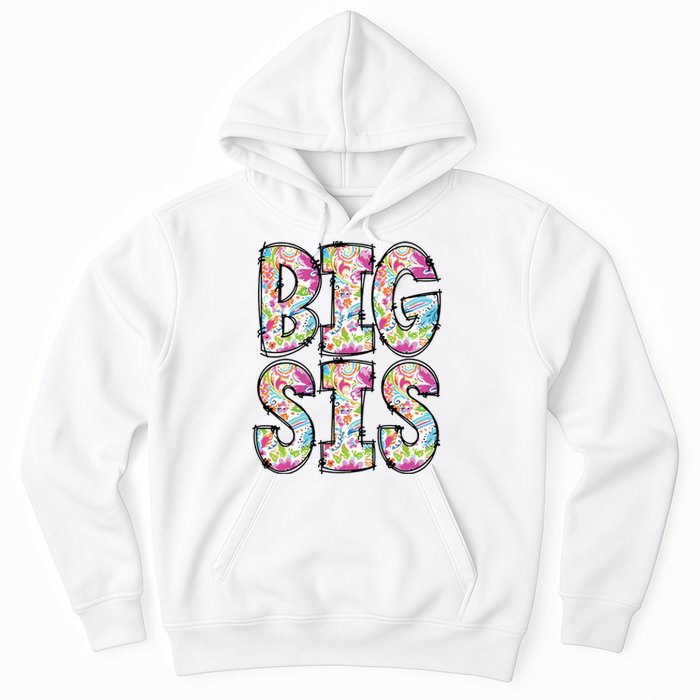 Floral Big Sister Gift Pregnancy Announcement Hoodie