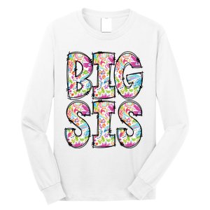 Floral Big Sister Gift Pregnancy Announcement Long Sleeve Shirt