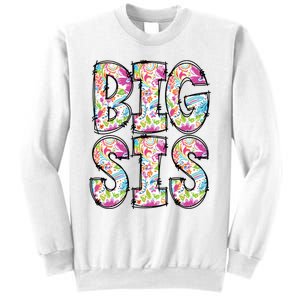 Floral Big Sister Gift Pregnancy Announcement Sweatshirt