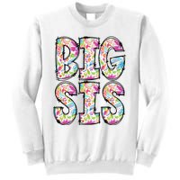 Floral Big Sister Gift Pregnancy Announcement Sweatshirt