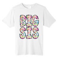 Floral Big Sister Gift Pregnancy Announcement Tall Fusion ChromaSoft Performance T-Shirt