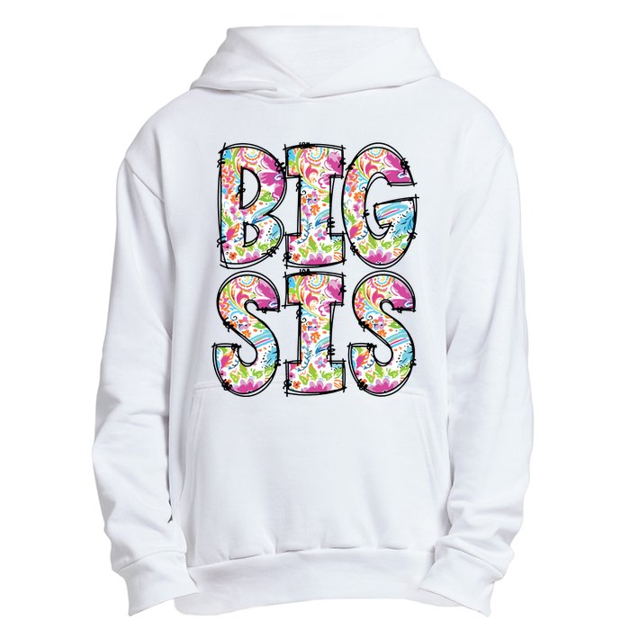 Floral Big Sister Gift Pregnancy Announcement Urban Pullover Hoodie