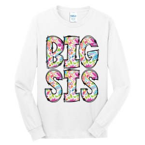 Floral Big Sister Gift Pregnancy Announcement Tall Long Sleeve T-Shirt