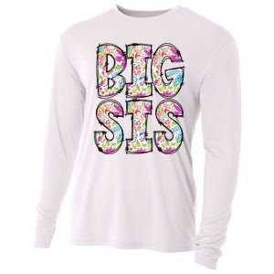 Floral Big Sister Gift Pregnancy Announcement Cooling Performance Long Sleeve Crew