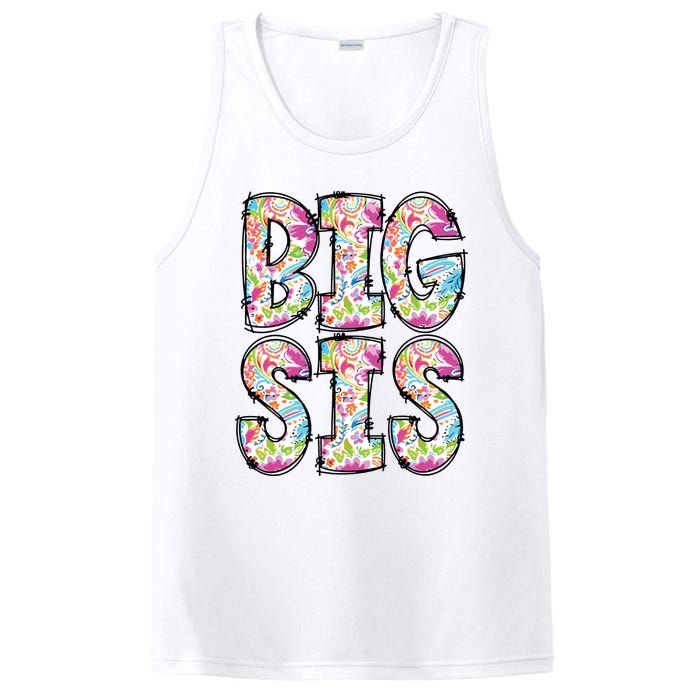 Floral Big Sister Gift Pregnancy Announcement PosiCharge Competitor Tank