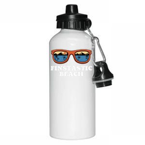 Finstastic Beach Summer Fishing Tropical Fisher Family Cool Gift Aluminum Water Bottle