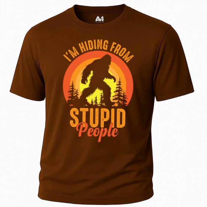 Funny Bigfoot Sasquatch Im Hiding From Stupid People Performance Shirt