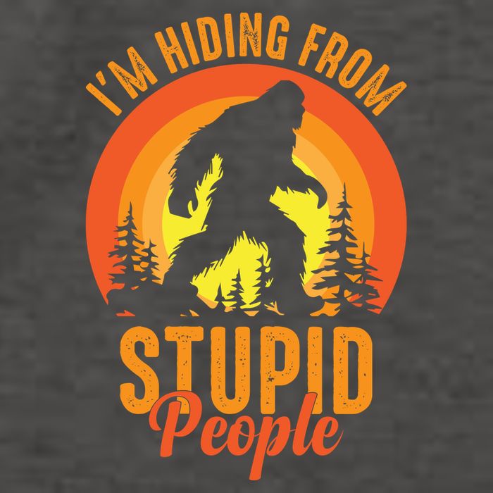 Funny Bigfoot Sasquatch Im Hiding From Stupid People Vector Backpack