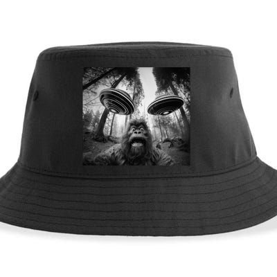 Funny Bigfoot Sasquatch Alien Ufo For Women Graphic Sustainable Bucket Hat