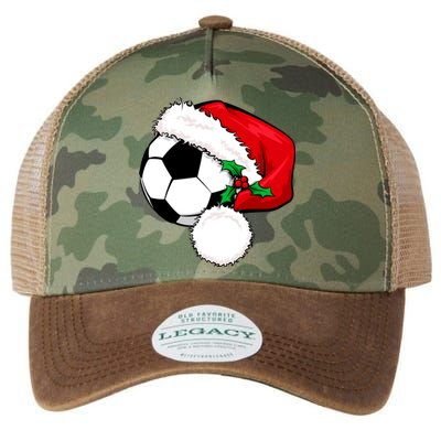 Football Ball Santa's Hat Christmas Xmas Soccer Fan Gift Funny Gift Legacy Tie Dye Trucker Hat