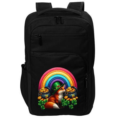 Fox Bitcoin St Patricks Day Btc Crypto Trader Irish Pride Impact Tech Backpack