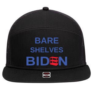 Funny Bare Shelves Biden E Parody Logo #Fjb 7 Panel Mesh Trucker Snapback Hat