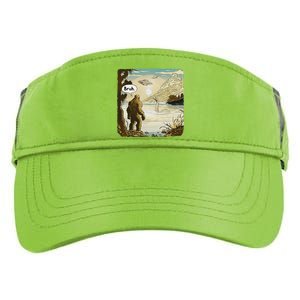 Funny Bigfoot Sasquatch Loch Ness Monster Introvert Bruh Adult Drive Performance Visor