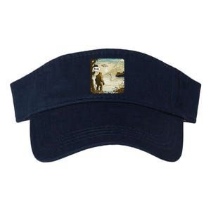 Funny Bigfoot Sasquatch Loch Ness Monster Introvert Bruh Valucap Bio-Washed Visor