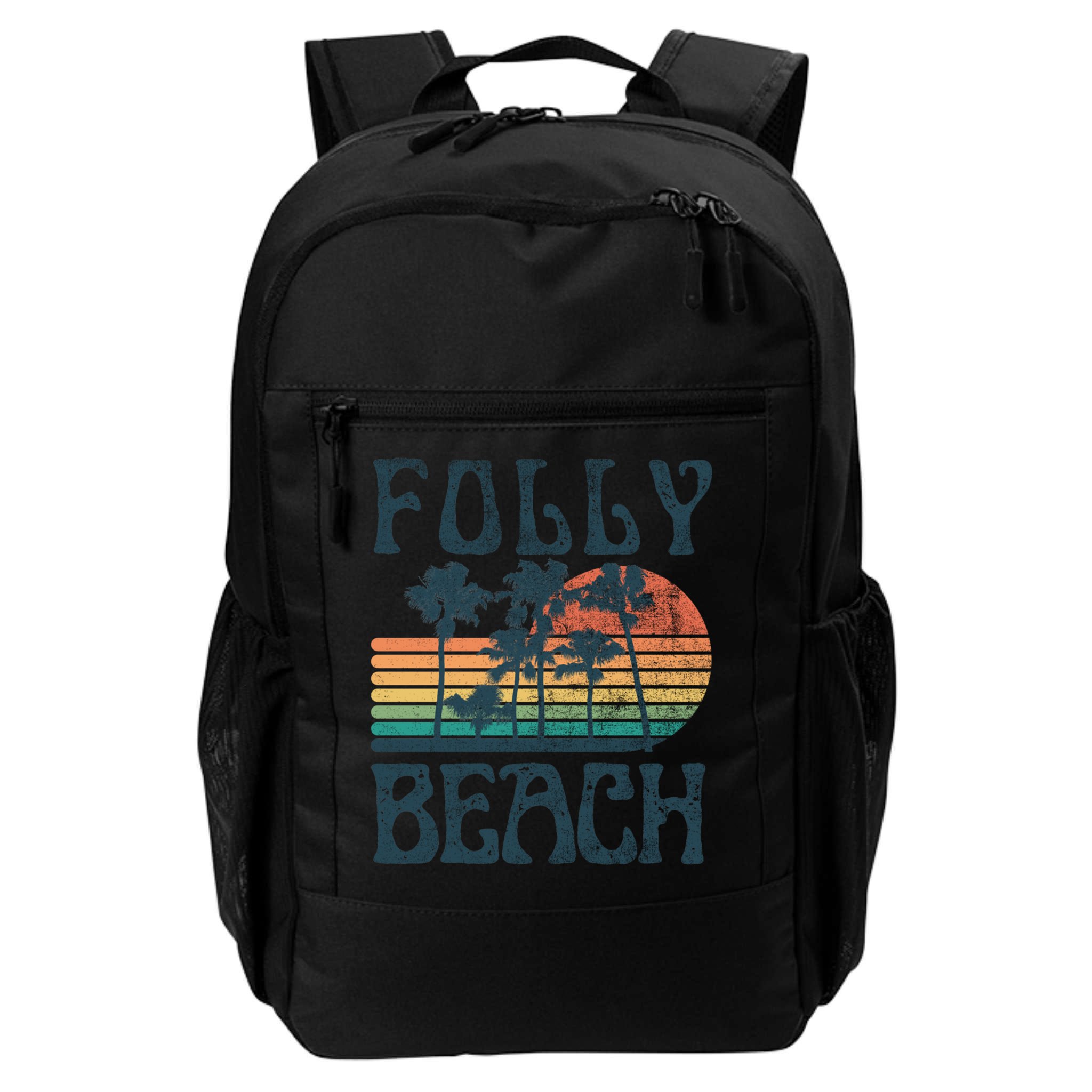 Folly Beach South Carolina Summer Vacation Vintage Cute Gift Backpack