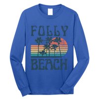 Folly Beach South Carolina Summer Vacation Vintage Cute Gift Long Sleeve Shirt