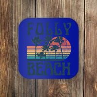 Folly Beach South Carolina Summer Vacation Vintage Cute Gift Coaster