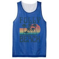 Folly Beach South Carolina Summer Vacation Vintage Cute Gift Mesh Reversible Basketball Jersey Tank