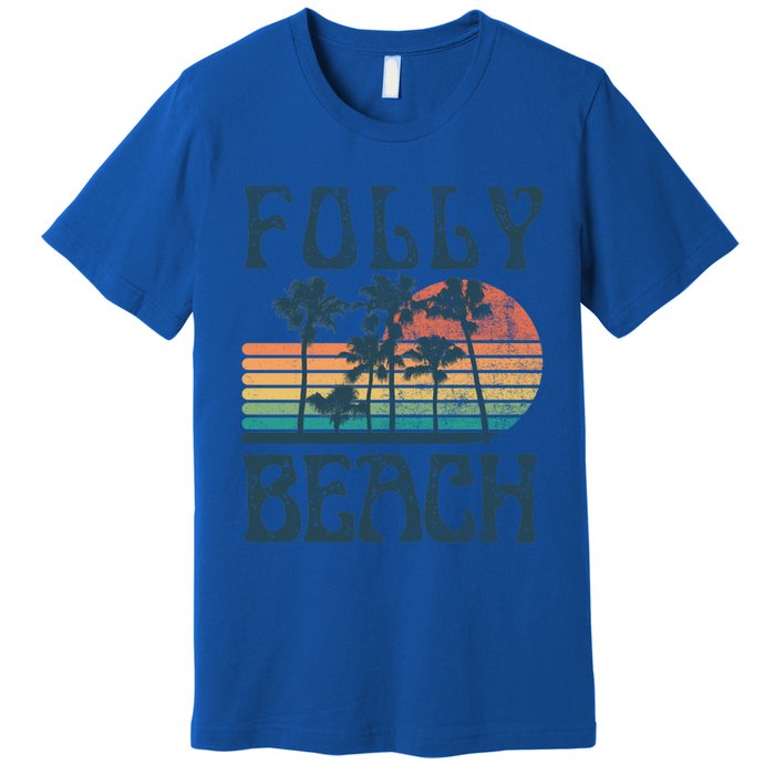 Folly Beach South Carolina Summer Vacation Vintage Cute Gift Premium T-Shirt