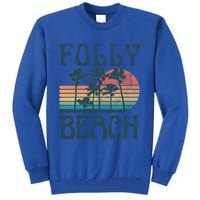 Folly Beach South Carolina Summer Vacation Vintage Cute Gift Tall Sweatshirt