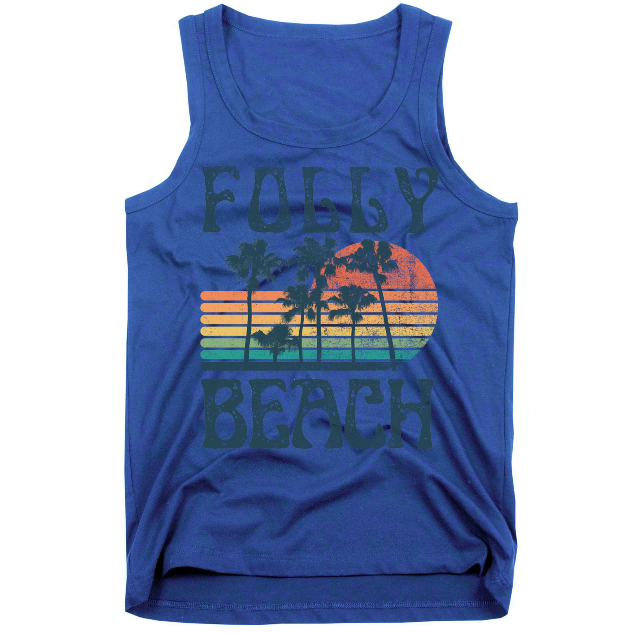 Folly Beach South Carolina Summer Vacation Vintage Cute Gift Tank Top