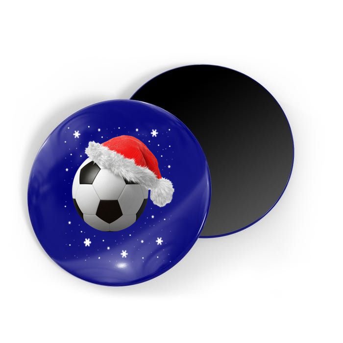 Football Ball SantaS Hat Christmas Xmas Soccer Fan Gift Magnet