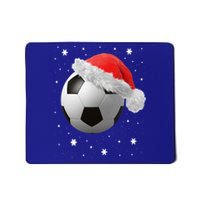 Football Ball SantaS Hat Christmas Xmas Soccer Fan Gift Mousepad