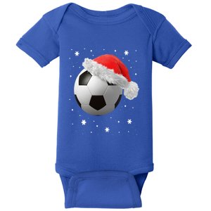 Football Ball SantaS Hat Christmas Xmas Soccer Fan Gift Baby Bodysuit