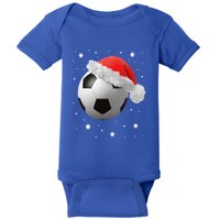 Football Ball SantaS Hat Christmas Xmas Soccer Fan Gift Baby Bodysuit