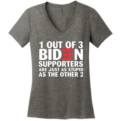 Funny Biden Supporters Are Just As Stupid Gift Women's V-Neck T-Shirt