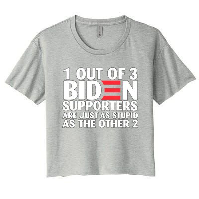 Funny Biden Supporters Are Just As Stupid Gift Women's Crop Top Tee