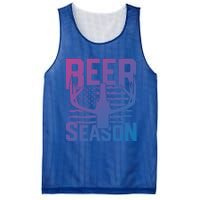 Funny Beer Season Deer Antlers American Flag Hunting Gift Mesh Reversible Basketball Jersey Tank