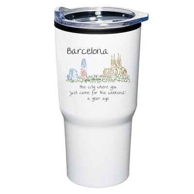 Funny Barcelona Spain Souvenir Hand Drawn Art Gift Tumbler