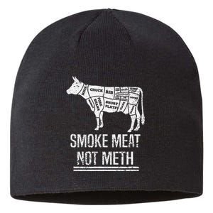 Funny BBQ Smoke Meat Not Meth Anti Drug Barbecue Grilling Sustainable Beanie