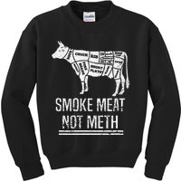 Funny BBQ Smoke Meat Not Meth Anti Drug Barbecue Grilling Kids Sweatshirt