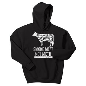 Funny BBQ Smoke Meat Not Meth Anti Drug Barbecue Grilling Kids Hoodie