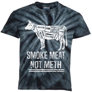 Funny BBQ Smoke Meat Not Meth Anti Drug Barbecue Grilling Kids Tie-Dye T-Shirt