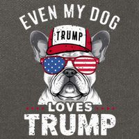French Bulldog Sunglasses Usa Flag Even My Dog Loves Trump Cotton Canvas Backpack