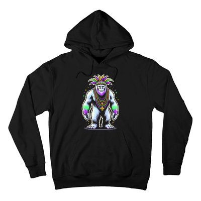 Funny Bigfoot Sasquatch Mardi Gras Festival Costume Hoodie