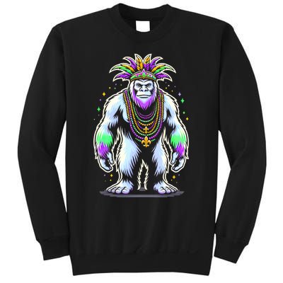 Funny Bigfoot Sasquatch Mardi Gras Festival Costume Sweatshirt