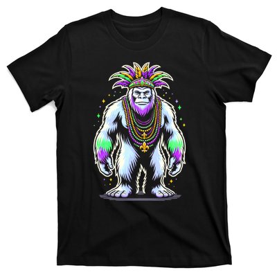 Funny Bigfoot Sasquatch Mardi Gras Festival Costume T-Shirt