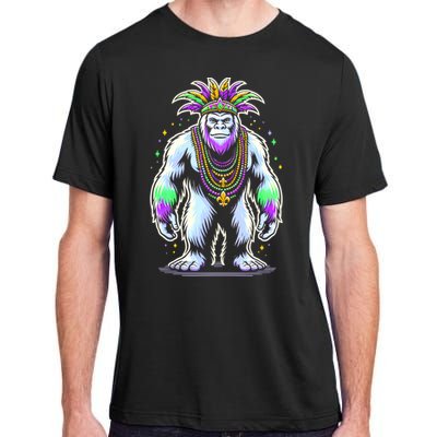 Funny Bigfoot Sasquatch Mardi Gras Festival Costume Adult ChromaSoft Performance T-Shirt