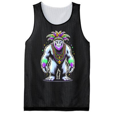 Funny Bigfoot Sasquatch Mardi Gras Festival Costume Mesh Reversible Basketball Jersey Tank