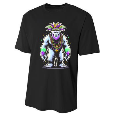 Funny Bigfoot Sasquatch Mardi Gras Festival Costume Performance Sprint T-Shirt