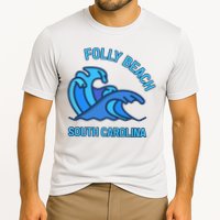 Folly Beach South Carolina Pocket Wave Souvenir Cooling Performance Crew T-Shirt