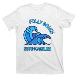 Folly Beach South Carolina Pocket Wave Souvenir T-Shirt