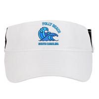 Folly Beach South Carolina Pocket Wave Souvenir Adult Drive Performance Visor