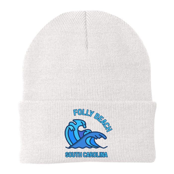 Folly Beach South Carolina Pocket Wave Souvenir Beanie