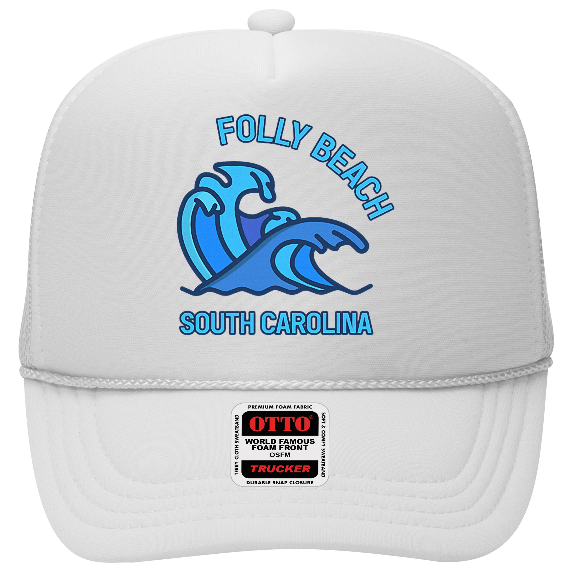 Folly Beach South Carolina Pocket Wave Souvenir Hat